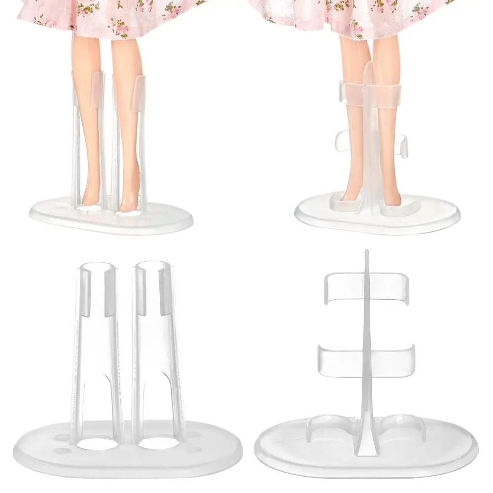 5PCS/Set Transparent Plastic Doll Stand Doll Display Holder For Dolls Stands - £6.95 GBP+