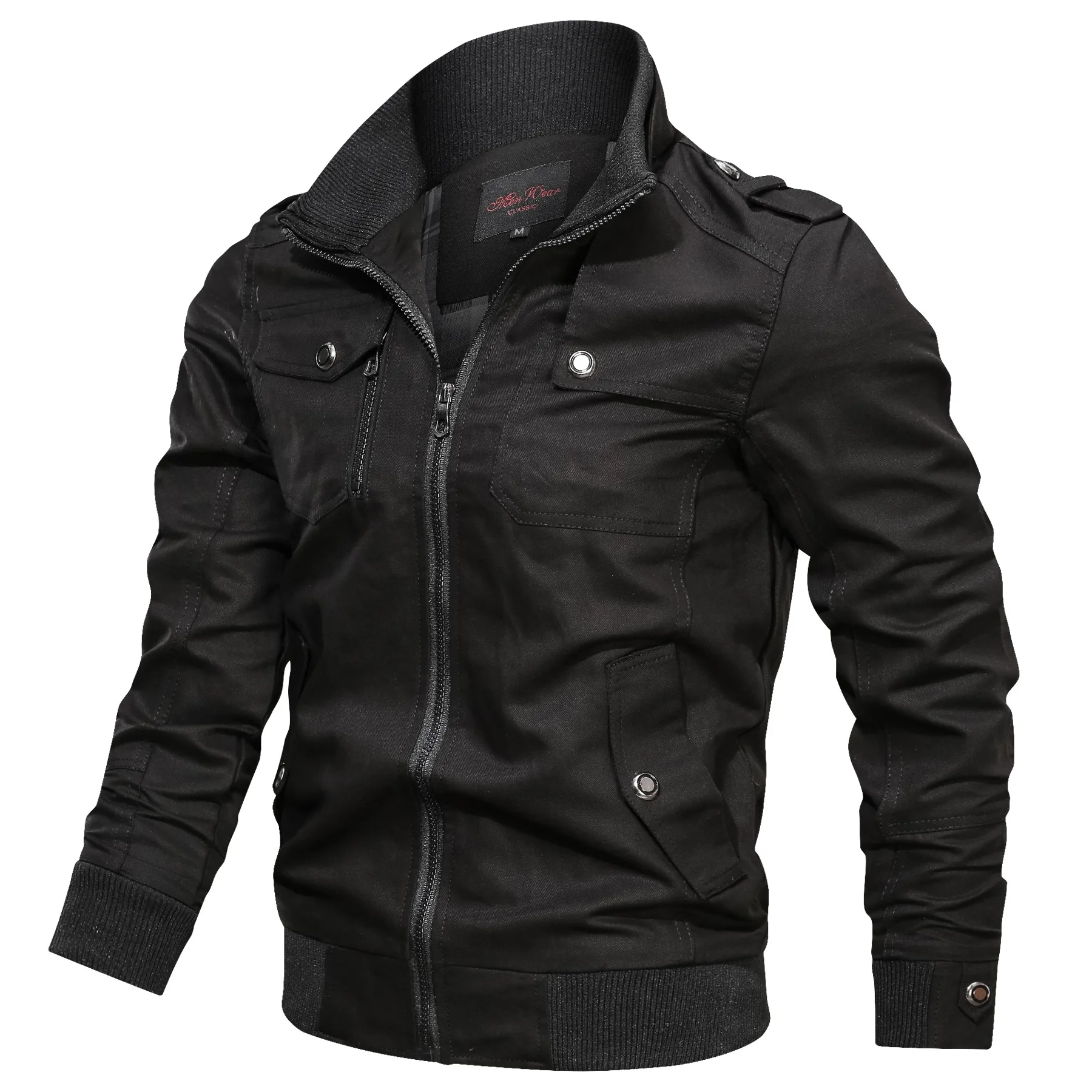 Multiple Pockets Jackets Cotton Men  Cargo Coats Winter Lapel Men&#39;s coat Models  - £226.59 GBP