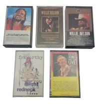 Vintage  Lot of 5 Country Cassettes, Willie Nelson, George Jones, Jeff Foxworthy - £19.93 GBP