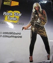 Rock Star Tunic Costume  metallic Gold Adult size large - $21.80