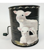 Vintage Bromwell&#39;s Flour Sifter Hand Painted Sheep/Lamb Farmhouse Easter... - $1,128.81 MXN