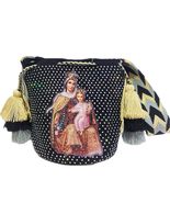 Handmade Wayuu with Beaded Decoration Tote Bag, Woven Mochila, Colombian... - $172.04 CAD