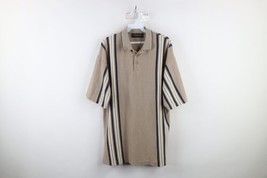 Vintage 90s Pinnacle Golf Mens Size Large Faded Striped Collared Polo Shirt - $44.50