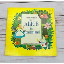 Vintage 1965 Walt Disney&#39;s Story of Alice in Wonderland Paperback Golden Press - £3.18 GBP