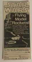 Star Wars Flying Model Rocket Print Ad Advertisement Small Vintage 1977 pa7 - £7.78 GBP