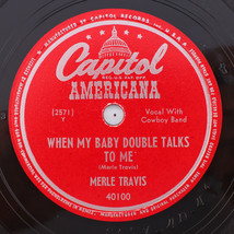 Merle Travis – When My Baby Double Talks To Me - 1948 10&quot; 78rpm Record 40100 - £16.91 GBP