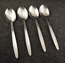 Amefa Tulip Time Stainless Set of 4 Soup Spoons 7 1/2&quot; Holland--2 Sets Available - £8.25 GBP