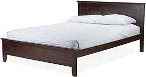 Baxton Studio Spuma Cappuccino Wood Contemporary Bed, Full, Brown - $542.99