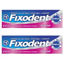 Pack of (2) NEW Fixodent Denture Adhesives Cream Original 1.40 Ounces - $17.99