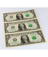 Series of 2009 $1 Federal Reserve Note Sheet (3Pcs) FR#1934-A - €29,85 EUR