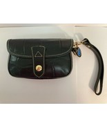 Dooney &amp; Bourke Black Croc Leather Wristlet Purse - $27.71