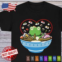 Frog Cute Kawaii Ramen T Shirt Manga Japanese Anime Clothing Sushi Lover... - $17.99+