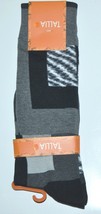 Tallia Cotton Men&#39;s  Black Gray Colorblack Squares Soft Socks One Sz Fit... - £8.59 GBP