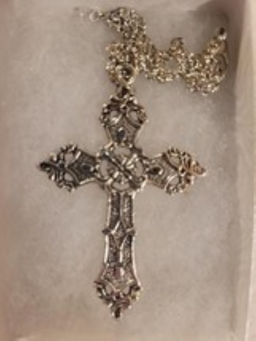 Christian cross 2.25 inch necklace  large 