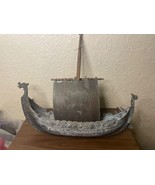 Vintage Edward Aagaard Iron Art Bronze Viking Ship Copenhagen Denmark 16... - $1,881.67 MXN