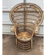 1008  Retro KouBoo Peacock Chair in Natural Rattan - £619.11 GBP