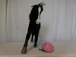 American Girl Black Velvet Western Running Horse 16&quot; Retired 2008 + AG P... - £21.13 GBP