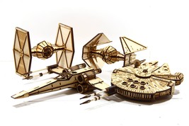 4 3D Spaceship Puzzles MDF Wood 3D Puzzle - £93.60 GBP
