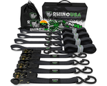 Ratchet Tie down Straps (4PK) - 1,823Lb  Max Break Strength, Black - $56.01