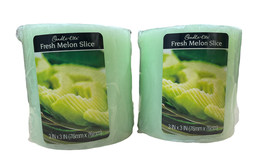 Candle Lite Fresh Melon Slice Candle 3&quot; x 3&quot; Pack of 2 - £16.05 GBP