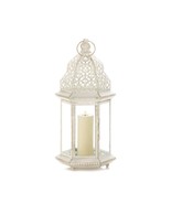 Sublime Distressed Large White Candle Lantern - £29.91 GBP