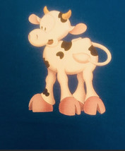 Kid’s Cow T Shirt Youth Child&#39;s Children&#39;s XS Blue NEW - £7.56 GBP