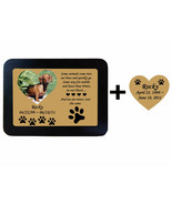 Pet Memorial Frame + Heart Name Plate - Personalized Engraved Dog Cat An... - £47.48 GBP+