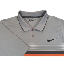 Nike Golf Tour Performance Dri Fit Orange Grey Polo Shirt Size XL - $17.56