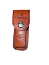 Schrade Brown Leather Pocket Knife Sheath Up To Closed 4”x2” - $11.25