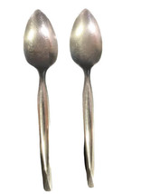 WM ROGERS Lines Vintage Stainless steel Grapefruit Citrus Spoon set of 2 pcs USA - $13.85