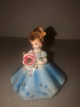 Cute 1950&#39;s Josef Originals 4&quot; April Diamond Birthstone Girl Figurine - £15.14 GBP