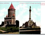 Dual View Garfield Memorial Soldiers Monument Cleveland Ohio DB Postcard U1 - $2.92