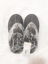 Stars Above Women&#39;s Micro-Suede Faux Fur Slippers (Size 7) &quot;GRAY&quot; ~ NEW!!! - £14.54 GBP