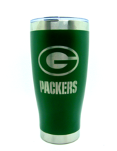 Green Bay Packers NFL 20 oz Etched Logo Stainless Steel Hot Cold Tumbler - $27.72