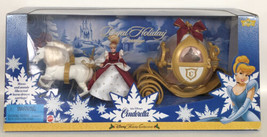 NEW 1998 Mattel Disney Cinderella Royal Holiday Carriage w/ Mini Doll 19096 - $29.02