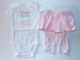 Carter&#39;s Infant Girls 2pc Bodysuit and Skirt Leggings Set Some Bunny Size NB NWT - £14.41 GBP