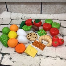 Play Pretend Food Lot Of 24Pcs Fruit Vegetables Eggs Cheese Groceries KidKraft - $14.84