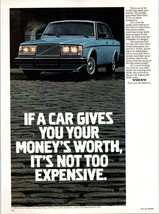 1981 Volvo GLE Luxury Sedan Vintage Print Ad Cobblestone Driveway Blue W... - $10.97