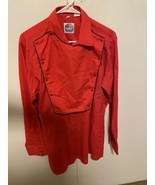 Vintage Miller Western Men&#39;s Cowboy Button Bib Shirt  Red  Large - $93.42 CAD