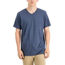 Alfani T-Shirt Men&#39;s Size 2XL Navy Heather V-Neck Cotton Blend - $11.99