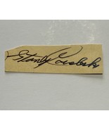 Stan Coveleski (d. 1984) Signed Autographed Vintage Signature Cut - Base... - $49.03 CAD