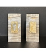 White Amber Onyx Bookends - $94.96 CAD