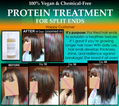 Vegan Hair Protein Treatment Natural Split Ends Repair for Women Thicker... - $37.99