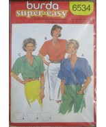 Burda Super Easy 6534 Blouse Pattern 6534 Size 8-18 NEW - £6.57 GBP