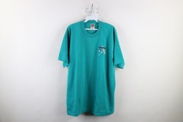 Vintage 90s Mens XL Spell Out Navistar Trucking Short Sleeve T-Shirt Teal USA - £30.89 GBP