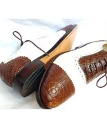 Two Tone Oxford Brown White Cap Toe Crocodile Real Leather Shoes Size US... - $246.17 CAD