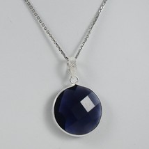 925 Sterling Silver Blue Glass Gemstone Handmade Pendant Women Her Gift PSV-2368 - £23.95 GBP+