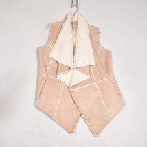 Nuage Faux Suede Sherpa Lined Vest Size Small - $49.46