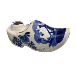 Delft Holland Shoe Clog Candlestick or Mini Bud Vase, Very Sweet - $16.66