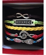 Vintage Multi-color Best Friend Infinity Combined Symbols Braided Bracelet - $9.95